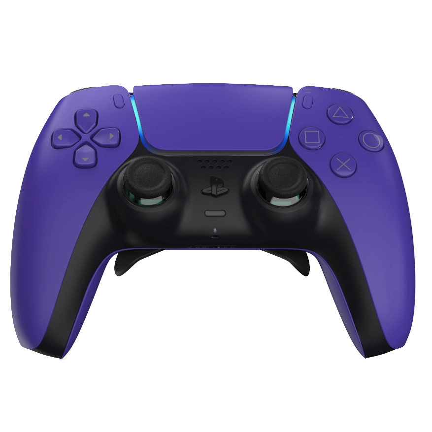 Manette PS5 violette personnalisée avec palettes pour gamer