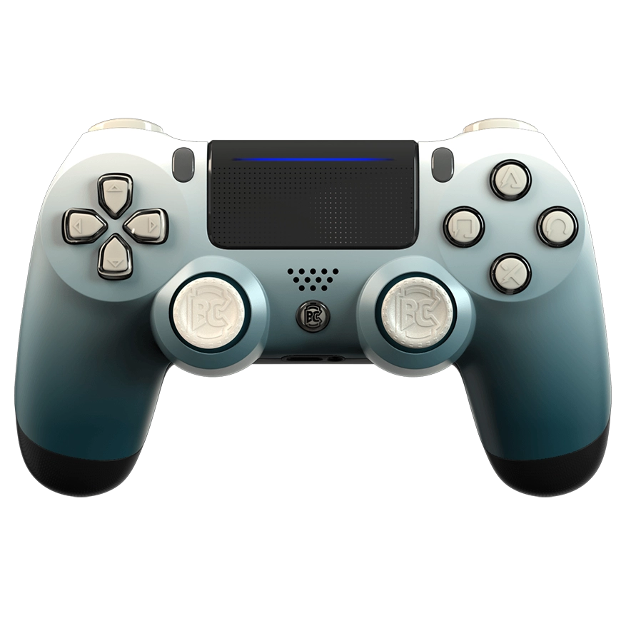 Manette PS4 Bleu Sepuku personnalisée avec palettes pour gamer
