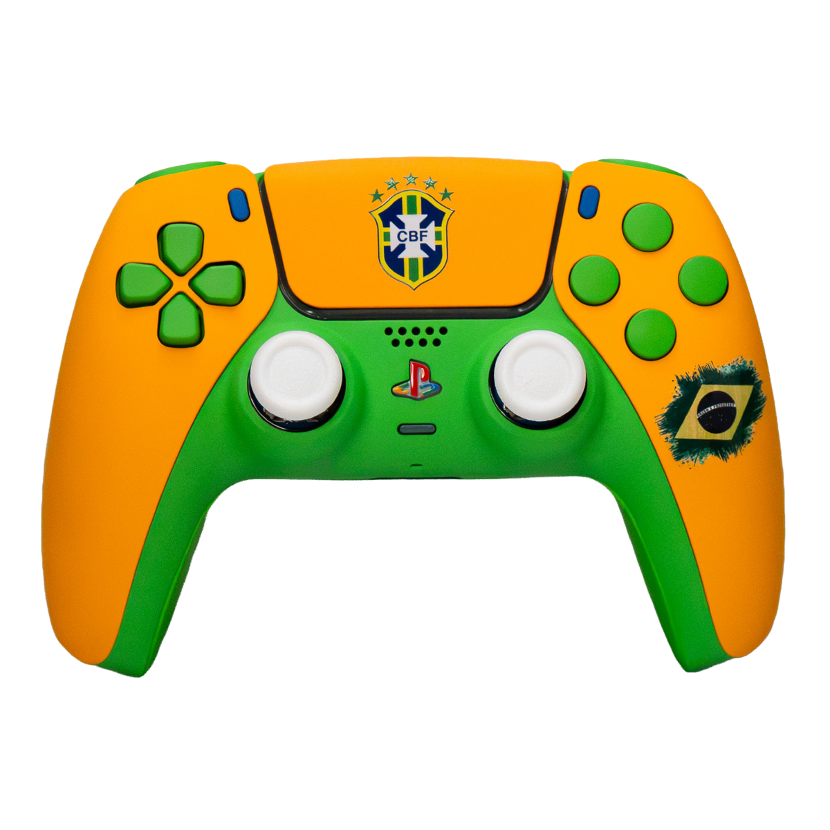 Manette PS5 Personnalisée - Style Brésil