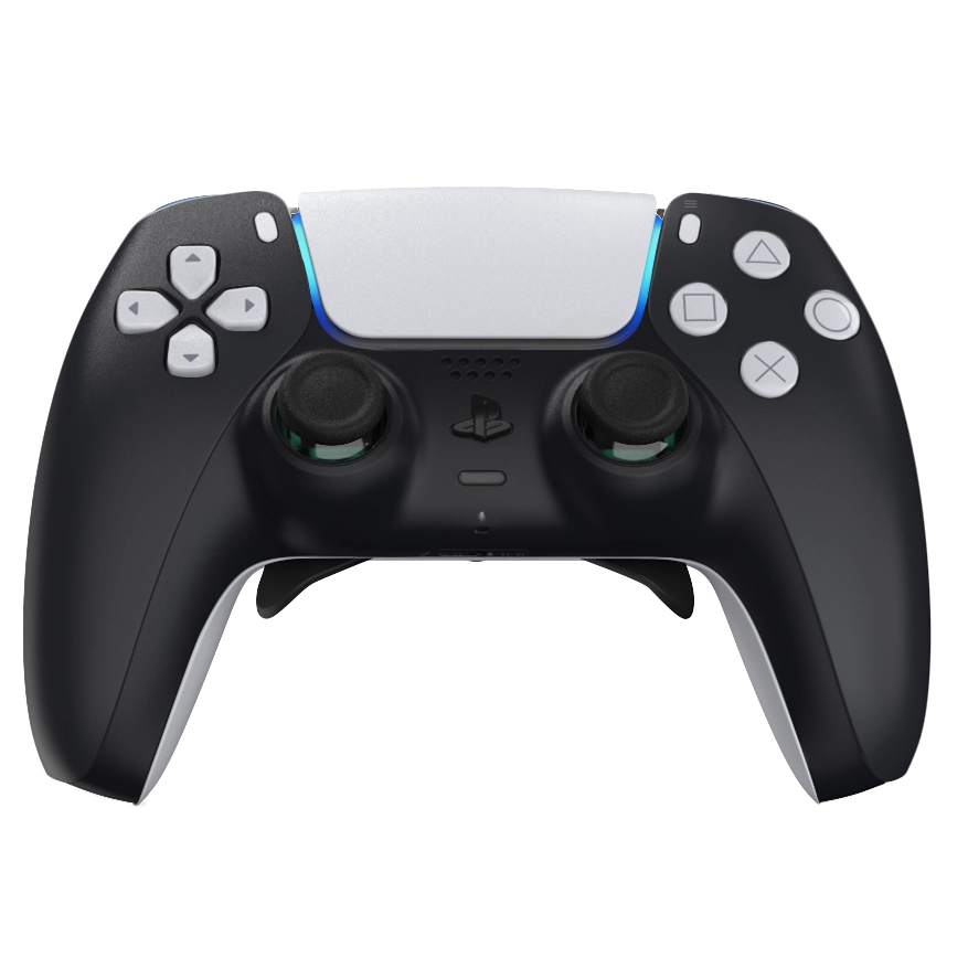 Manette PS5 noir blanche personnalisée avec palettes remapping pour gamer