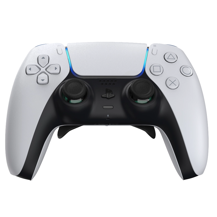 Manette PS5 OG blanche personnalisée avec palettes, remapping et gâchettes mécaniques pour gamer