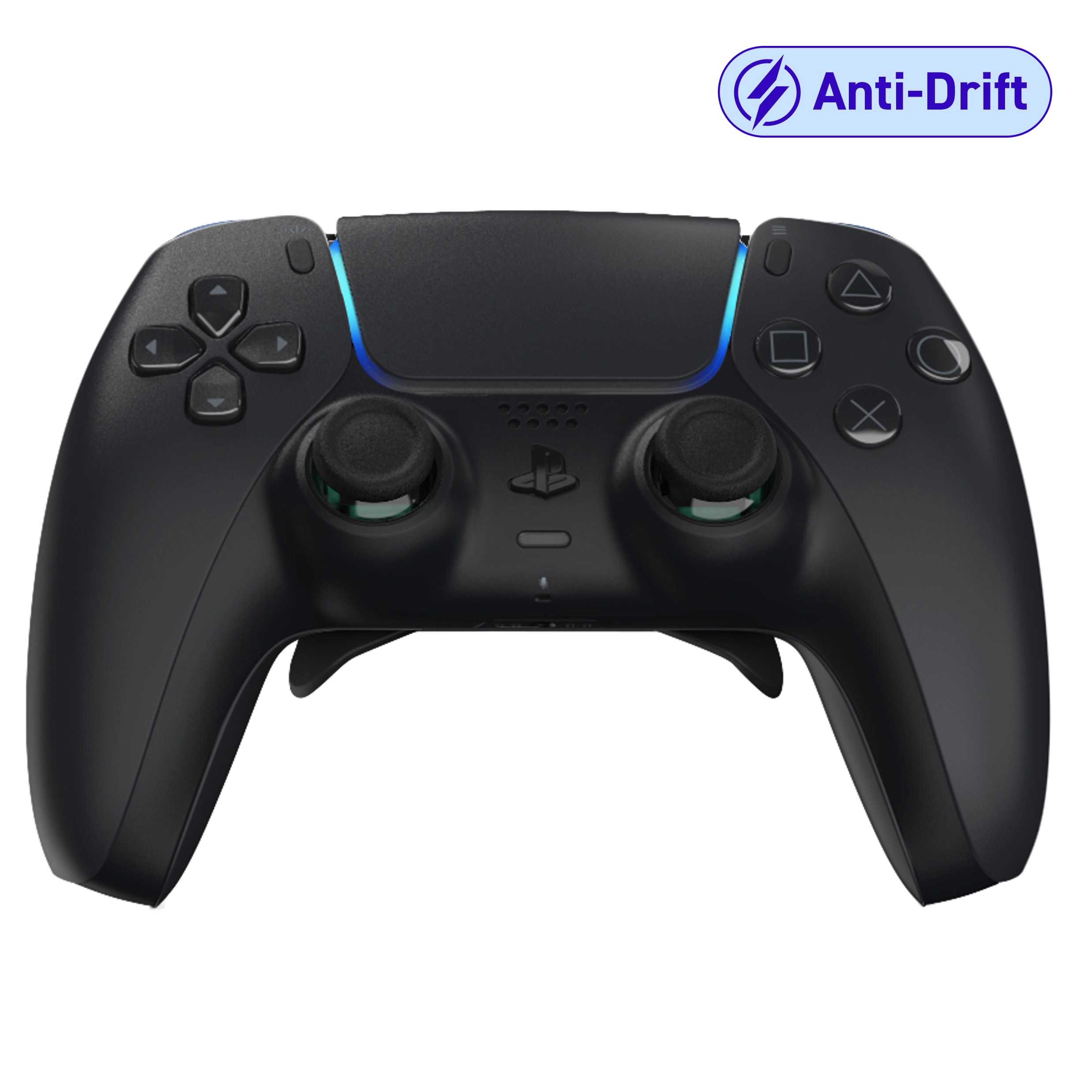 Manette PS5 OG noir personnalisée avec palettes, remapping, gâchettes mécaniques et anti drift pour gamer