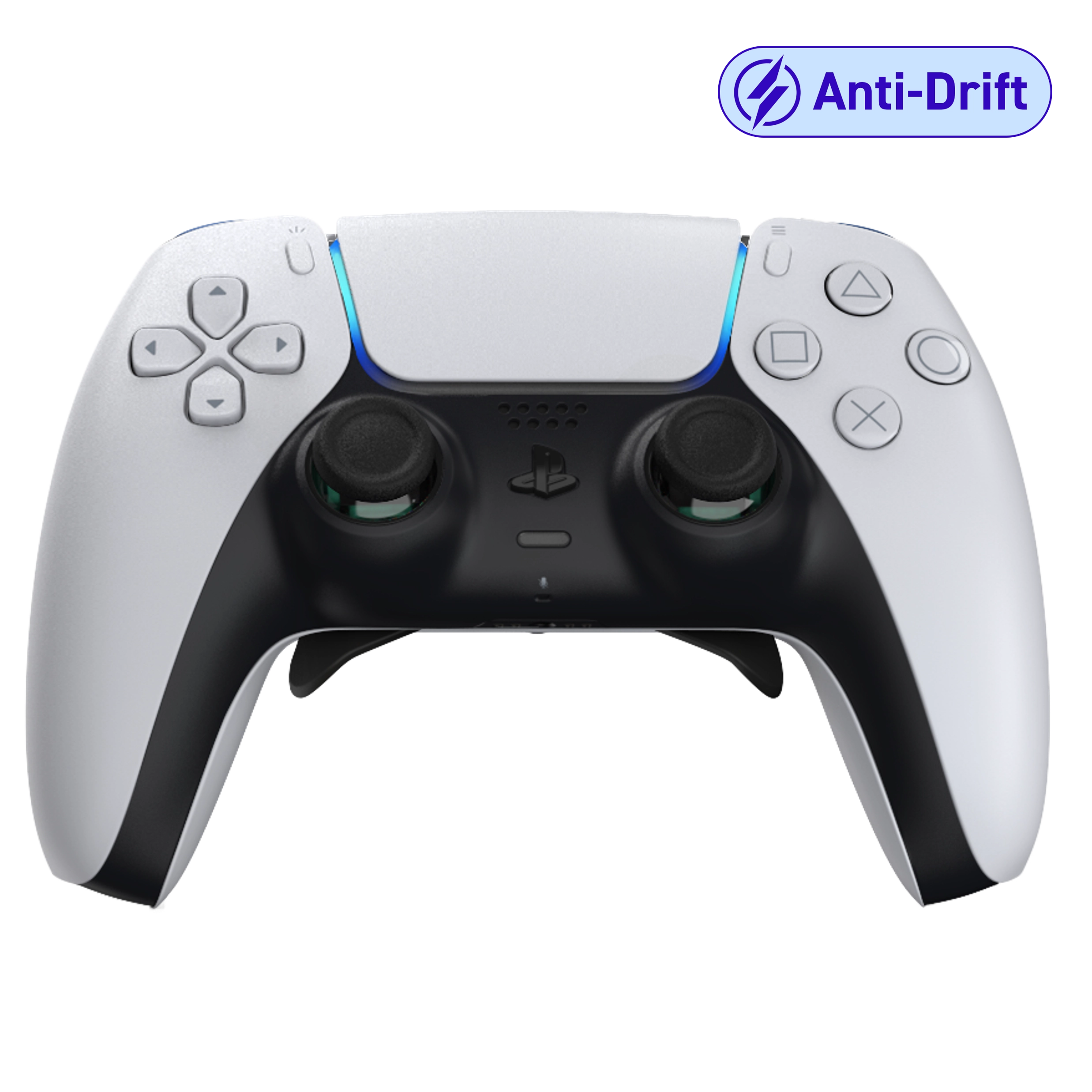 Manette PS5 OG blanche personnalisée blanche avec palettes, remapping, gâchettes mécaniques et anti drift pour gamer