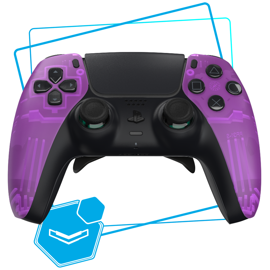 Manette PS5 à Palettes Basique - Crystal Purple