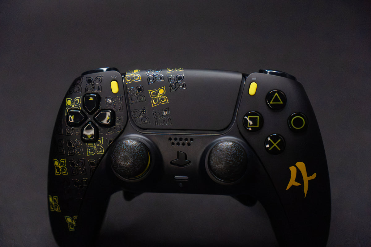 Manette PS5 à Palettes - Pro MW4 Black & Yellow