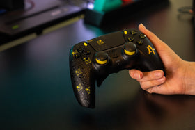 Manette PS5 à Palettes - Pro MW4 Black & Yellow