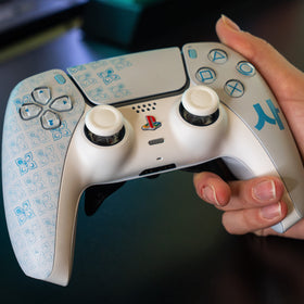 Manette PS5 à Palettes - EVO MW4 White & Blue