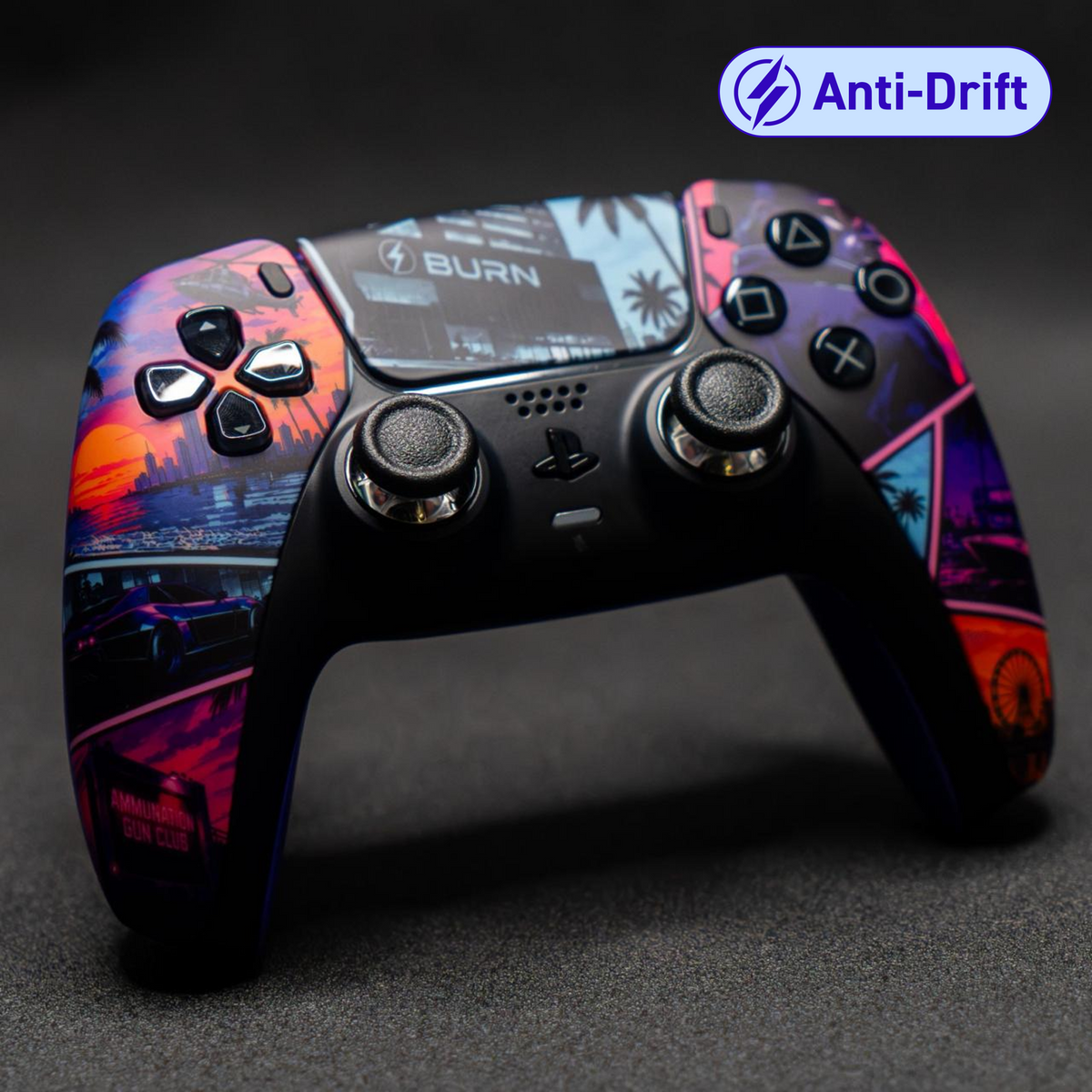 Manette PS5 Personnalisée - Style Black Puzzle Reconditionnée