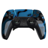 Manette PS5 à palettes personnalisée bleue camouflage burn controllers