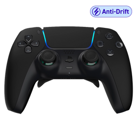 Manette PS5 deep black personnalisée avec palettes, remapping, gâchettes mécaniques et anti drift pour gamer