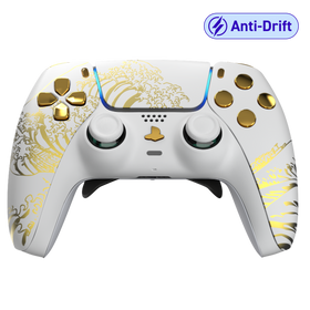 Manette PS5 à Palettes - EVO Golden Wave White