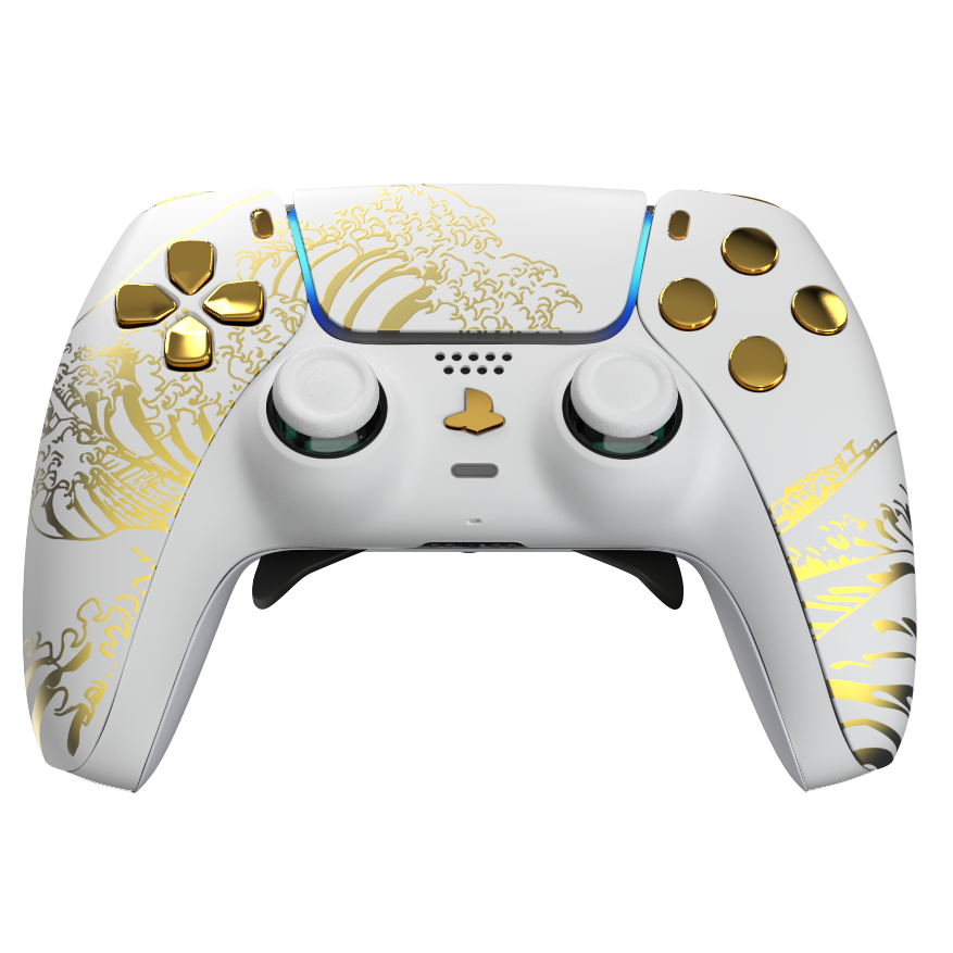 Manette PS5 à Palettes - EVO Golden Wave White