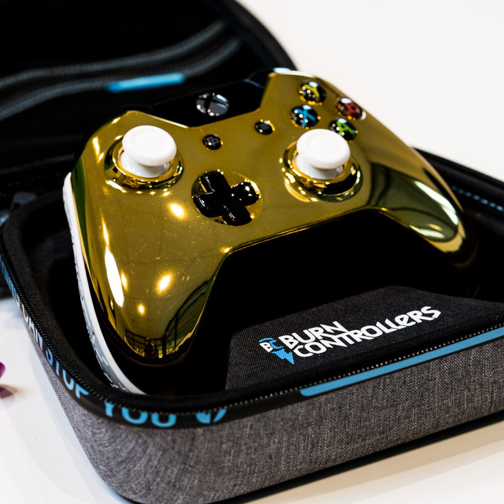 Manette Xbox One V1 Personnalisée Gold Chrome - Burn Controllers