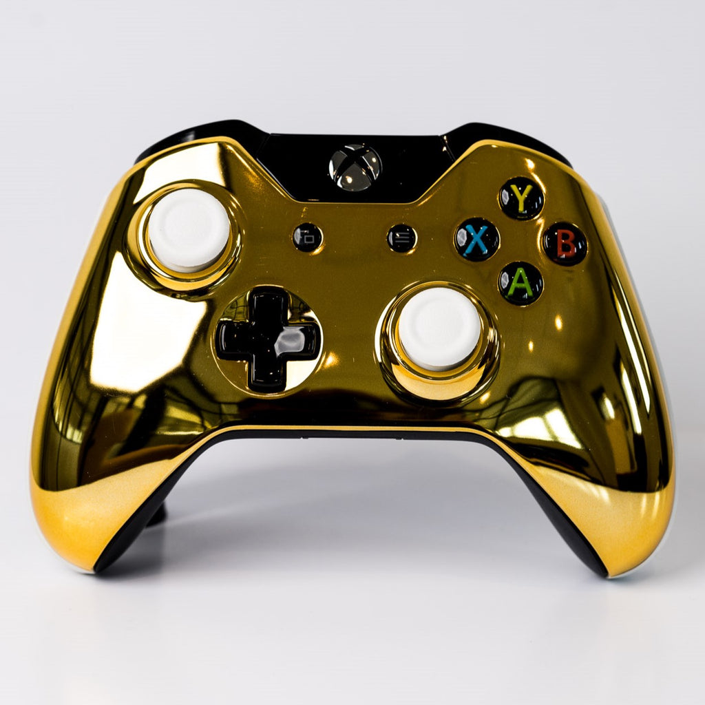 Manette Xbox One V1 Personnalisée Gold Chrome