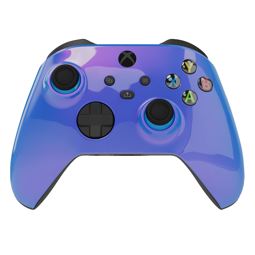 Manette Xbox XS cameleon carbon personnalisée avec palettes, remapping pour gamer