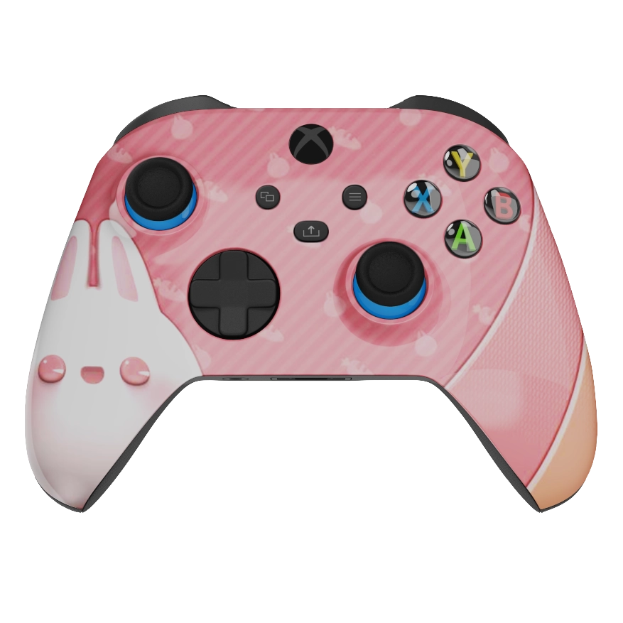 Manette Xbox XS rose carbon personnalisée avec palettes, remapping pour gamer