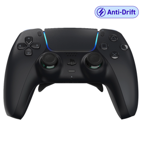 Manette PS5 OG noir personnalisée avec palettes, remapping, gâchettes mécaniques et anti drift pour gamer