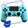 Manette PS4 Basique à Palettes Personnalisée - Blue&Azur