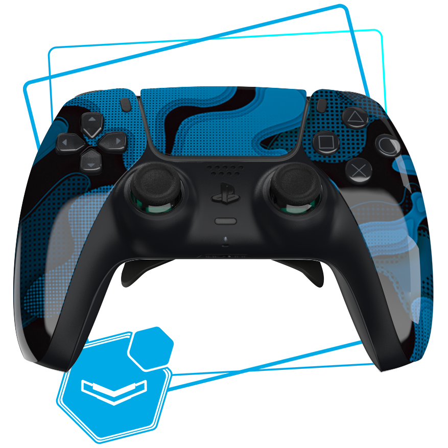 Manette PS5 à Palettes Basique - Camo Blue