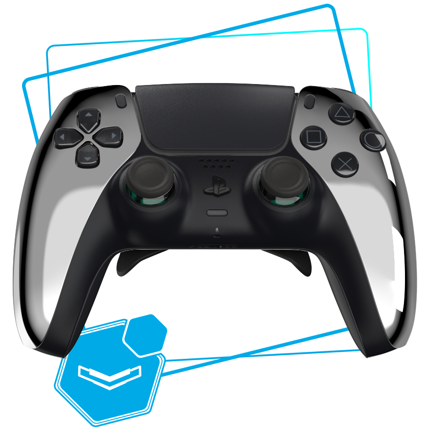 Manette PS5 Personnalisée Noire Basique Express - 5766