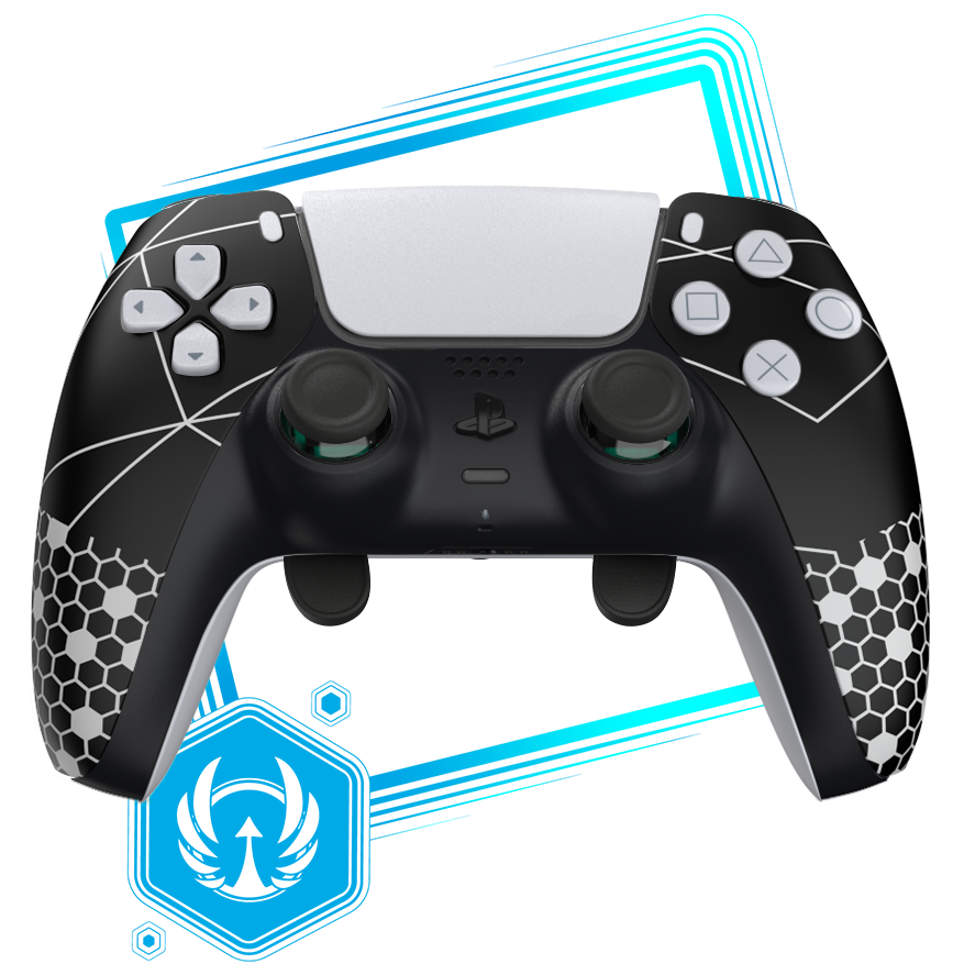 Manette PS5 Blanche Personnalisée - Progression Black&White - express