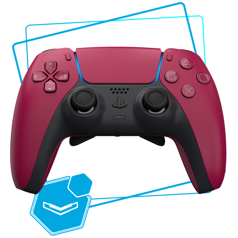 manette personnalisée burn controllers palettes rouge cosmic red