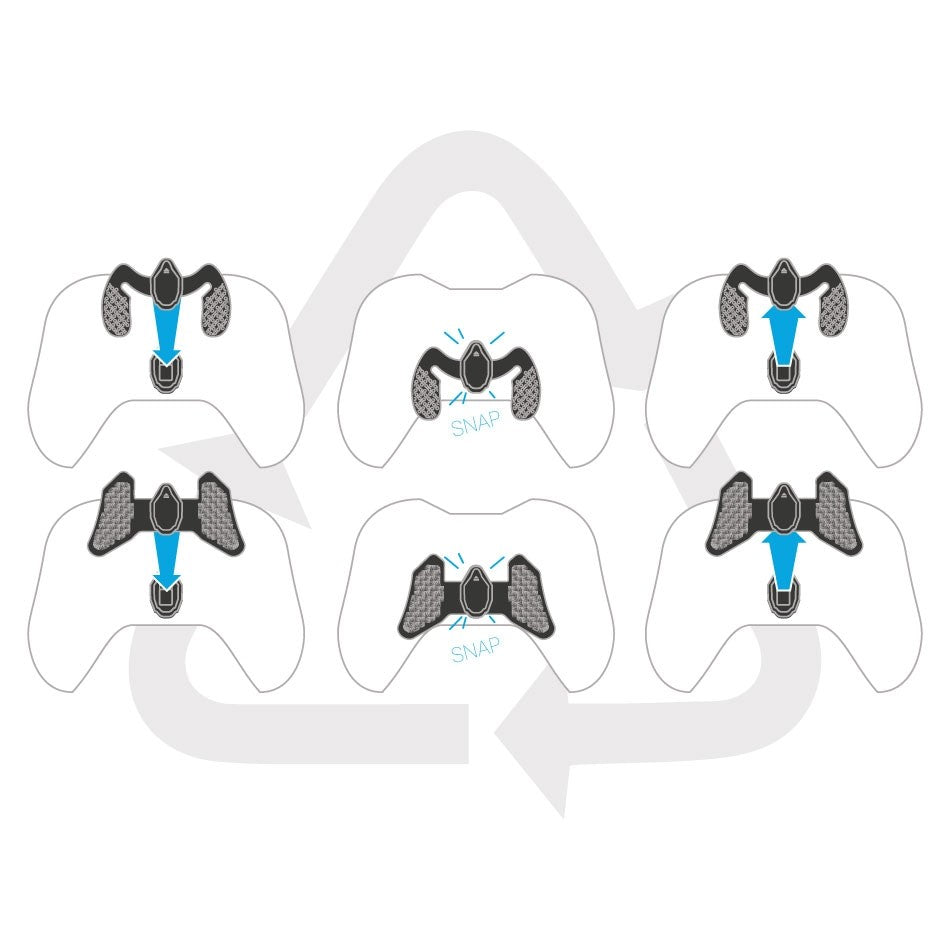 palettes manettes PS5 burn controllers reflex